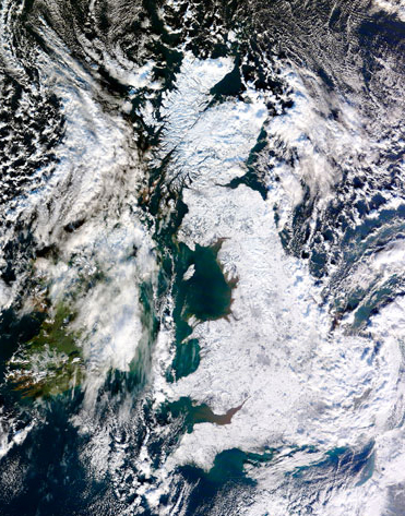 Image of Snow covering the UK